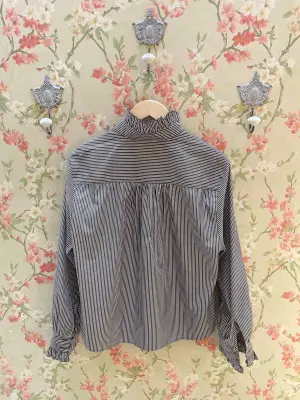 Nouveau ! POMANDÈRE Blouse Rayée 9509 Cocoa — photo 2
