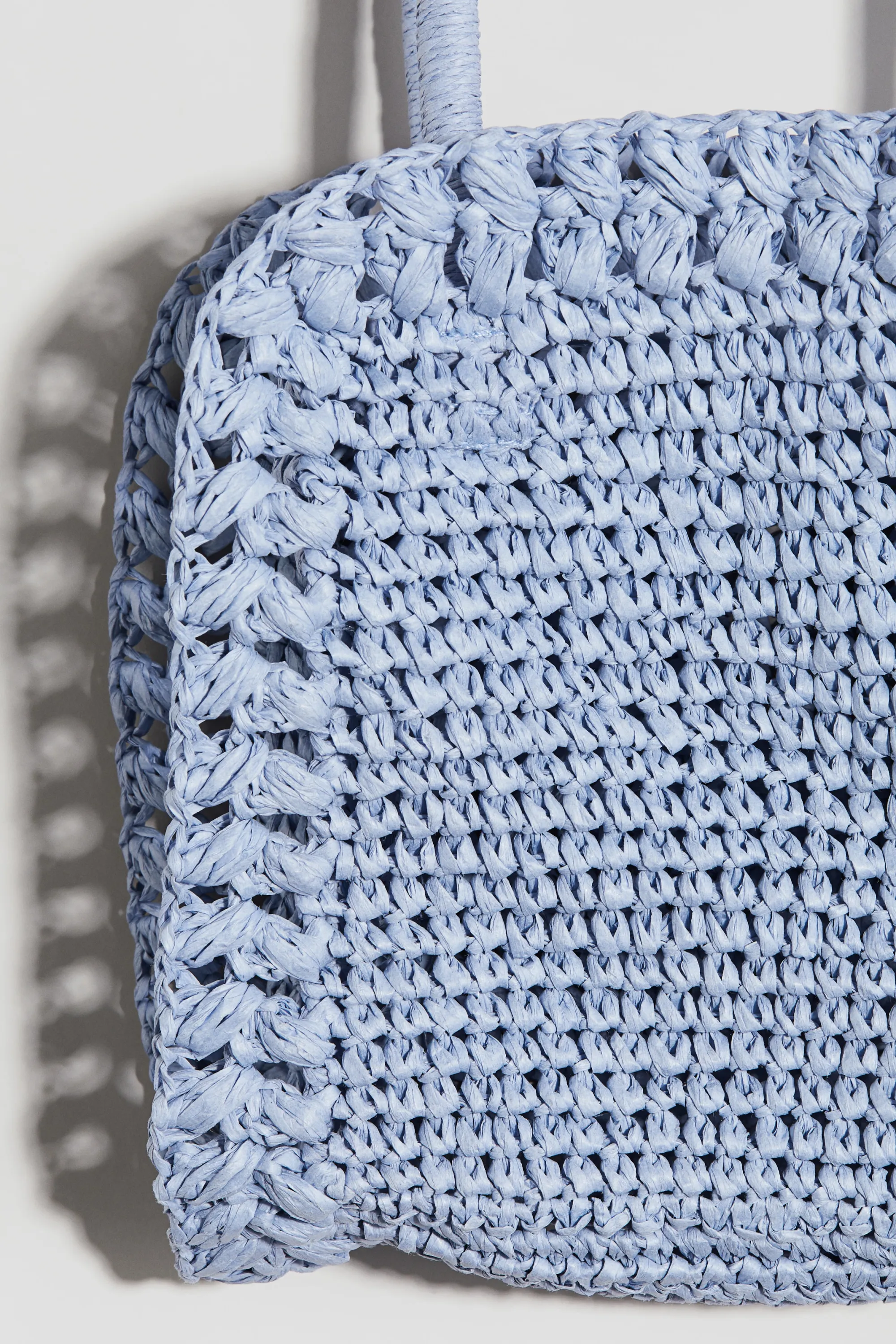 Sac crossbody en paille - Bleu clair