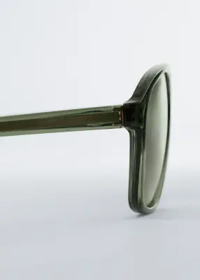 Lunettes de soleil oversize de style aviateur - Vert kaki — photo 4