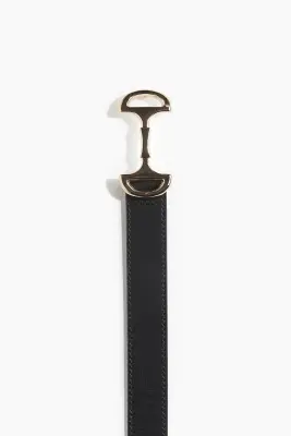 Ceinture en cuir - Noir — photo 2