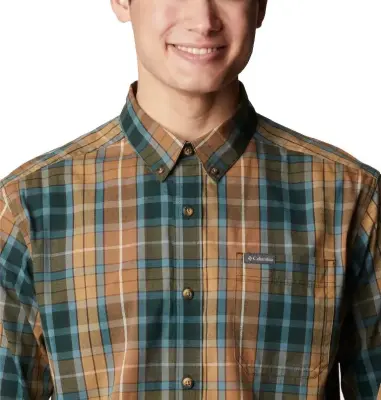 COLUMBIA CHEMISE RAPID RIVERS Carreaux Marron/Vert — photo 5
