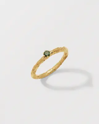 BAGUE MARIUS SERTIE - Plaqué or 3 microns — photo 1