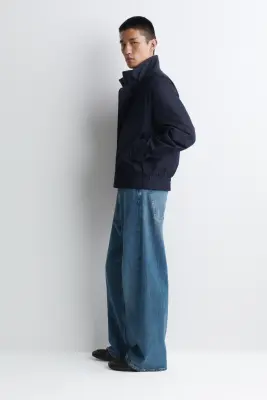 BLOUSON DOUDOUNE À COL CHEMINÉE - BLEU MARINE — photo 3