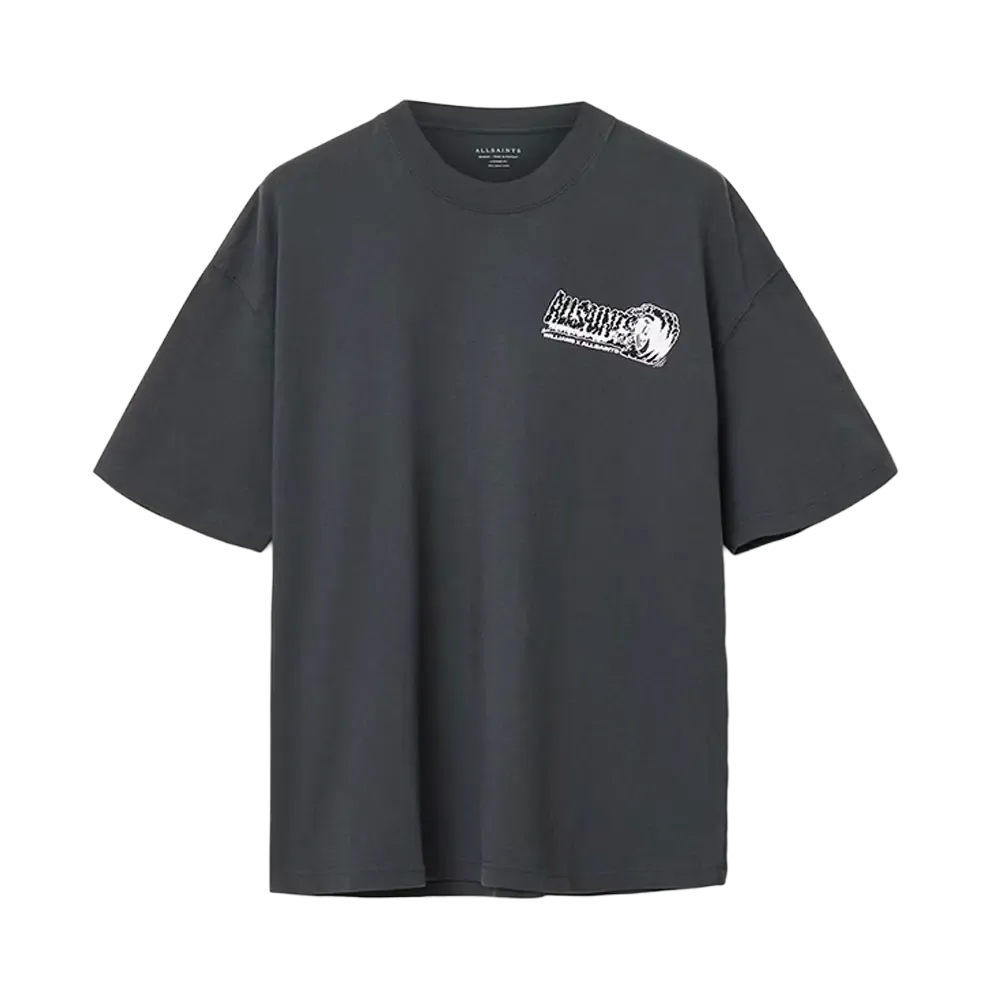 Williams X AllSaints Burnout Crew Neck T-Shirt Washed Black