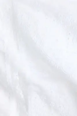 Top avec broderie anglaise et bretelles à nouer - Blanc — photo 4
