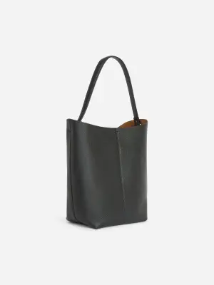 Sac fourre-tout en cuir - Noir — photo 2