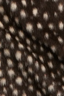 Jupe duveteuse - Marron foncé/pois — photo 3
