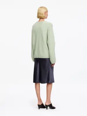 Pull en mélange de laine et d'alpaga - Sauge — photo 2