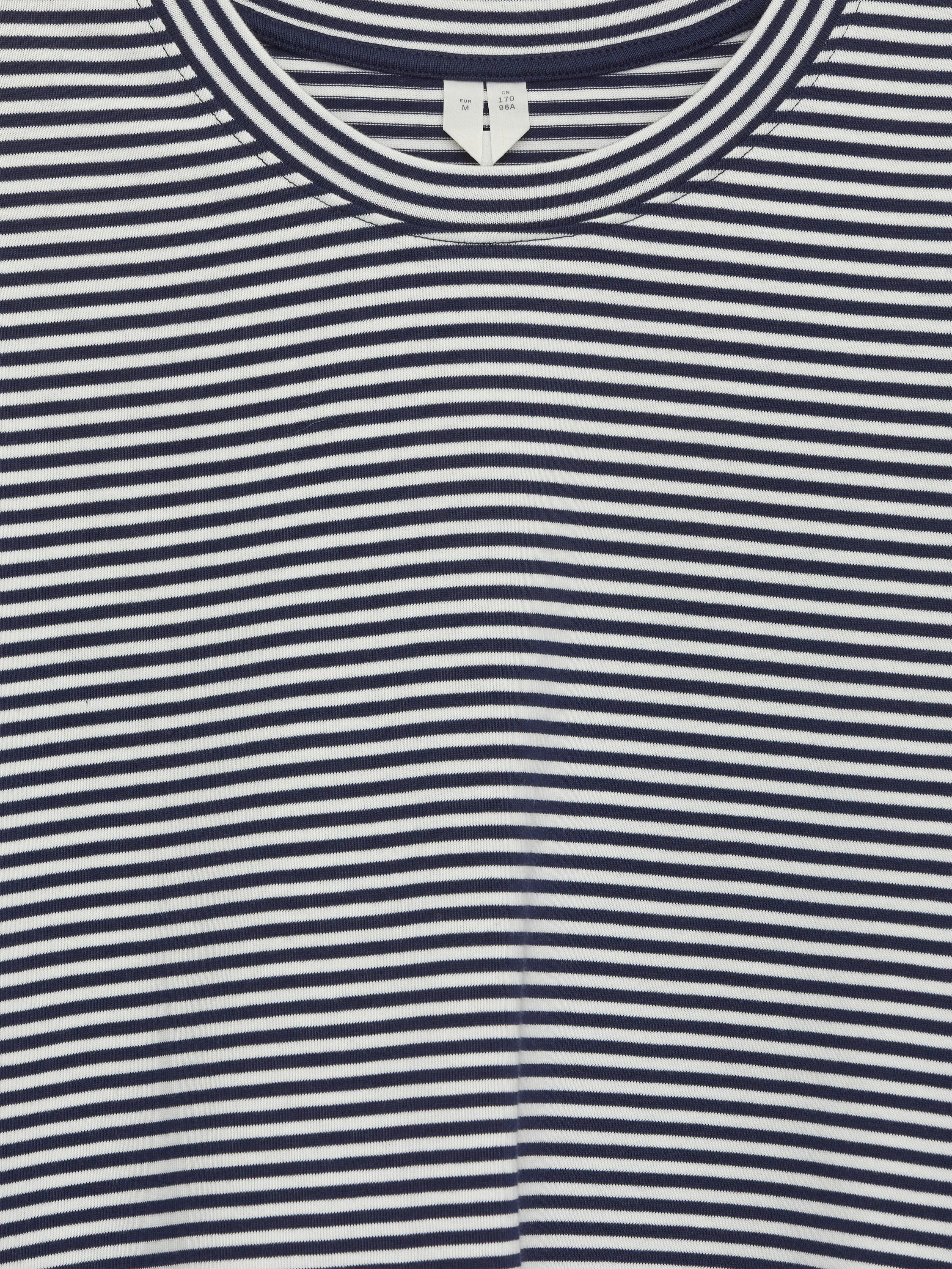 T-shirt en tissu lourd EIRA - Dark Blue/White