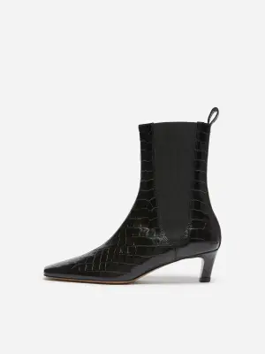 Bottines en cuir - Noir — photo 2