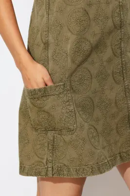 Robe salopette brodée — photo 5