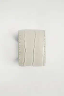BRACELET EN CUIR IMITATION CROCO - BLANC — photo 1
