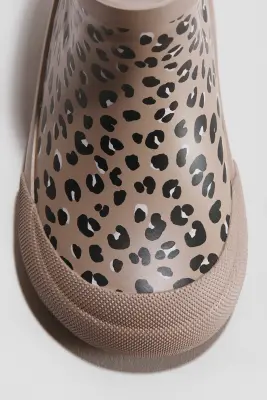 Bottes en caoutchouc - Beige/imprimé léopard — photo 2