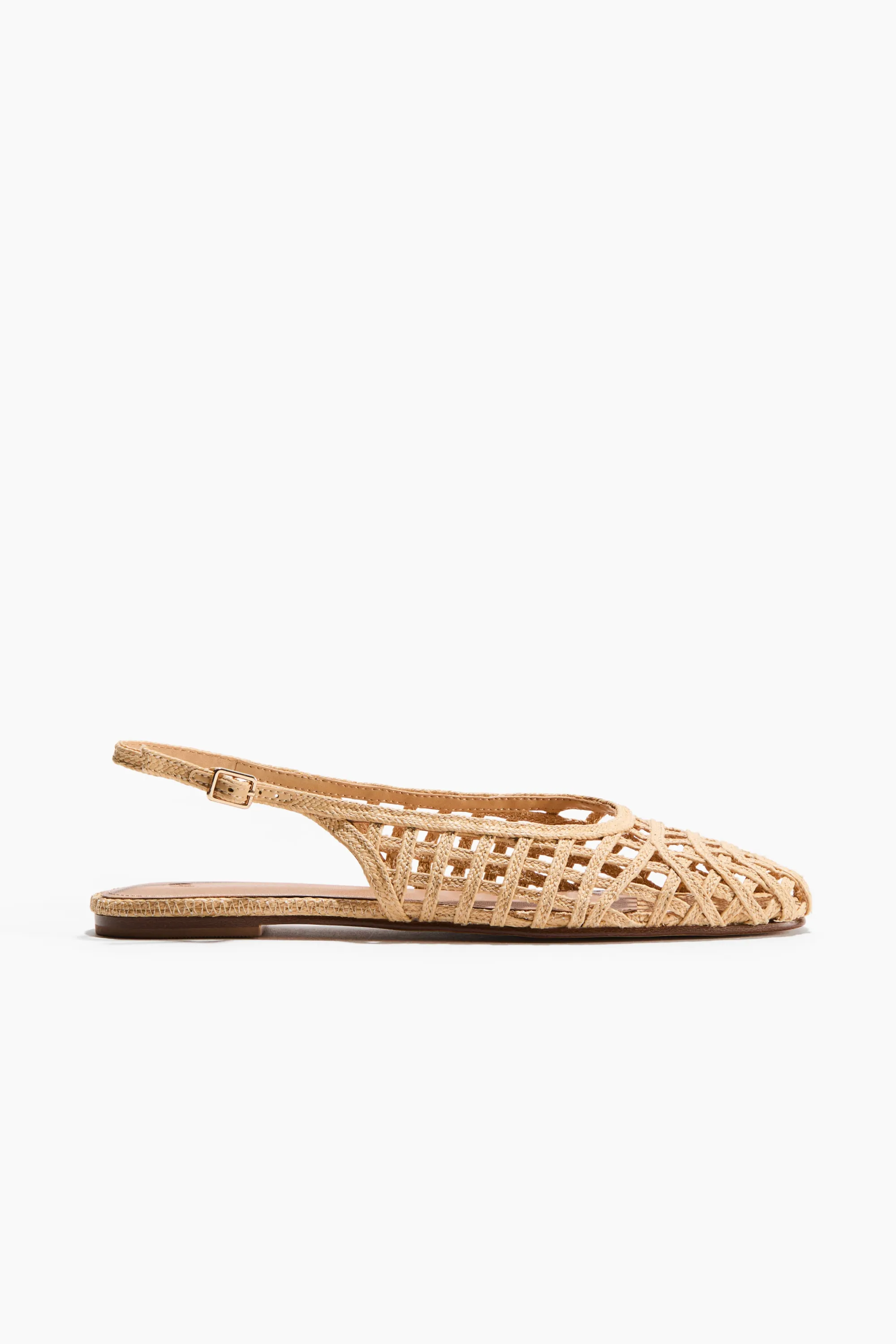 Escarpins à effet tressé avec bride arrière - Beige