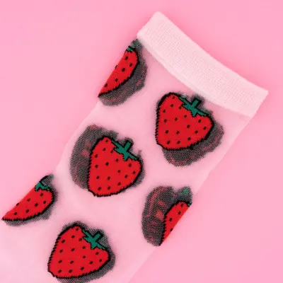 Chaussettes transparentes Fraise Coucou Suzette — photo 1