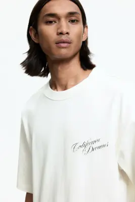 T-shirt imprimé Loose Fit - Blanc/California Dreams — photo 2