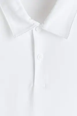 Polo COOLMAX® Slim Fit - Blanc — photo 4