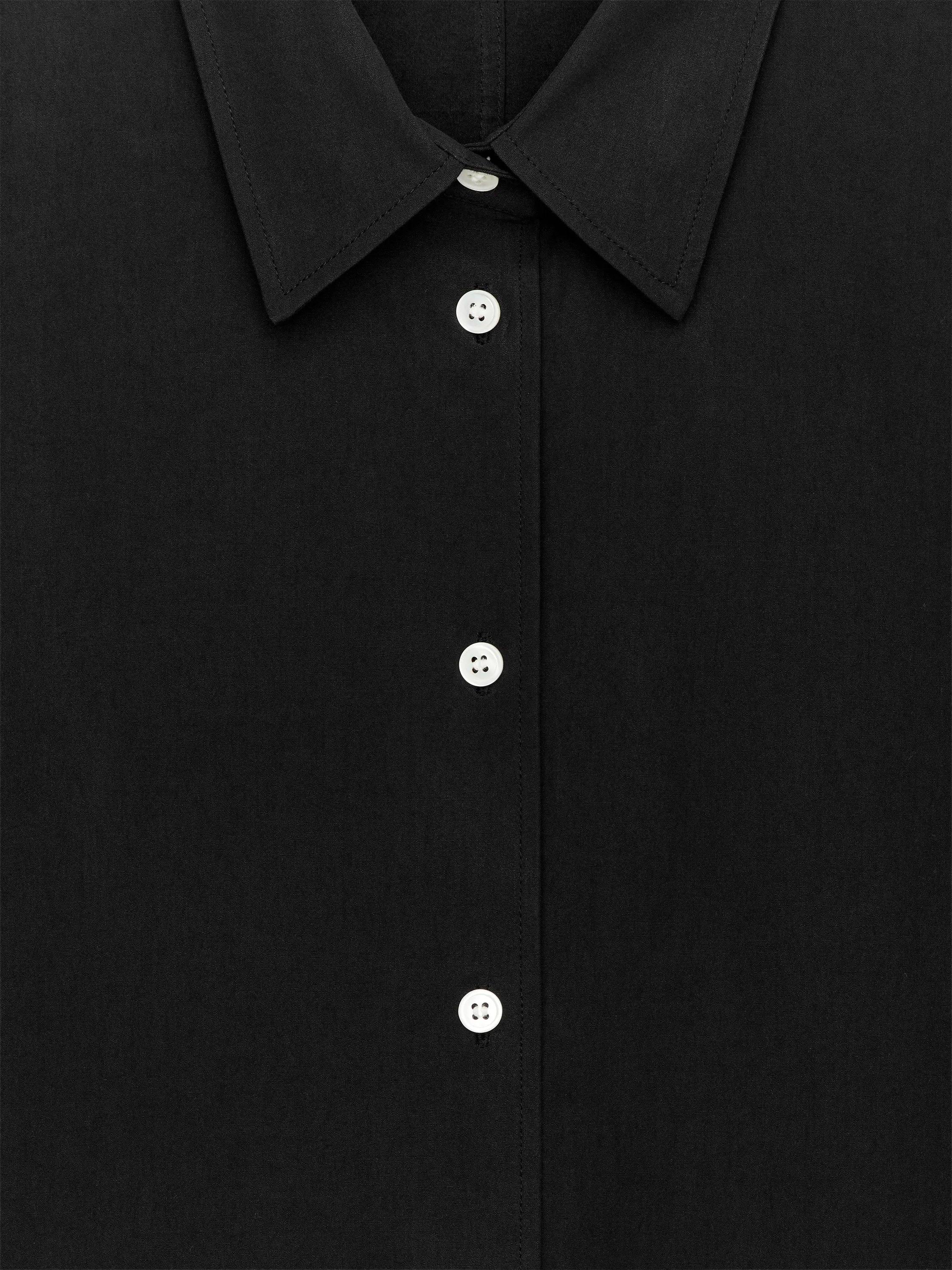 Chemise avec fente incurvée - Noir