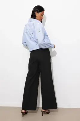 Pantalon large taille haute — photo 4