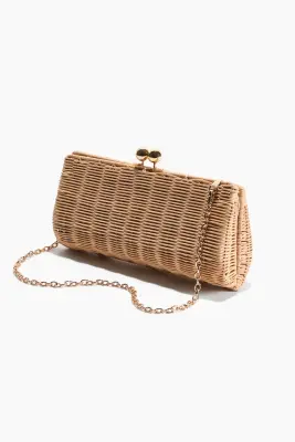 Pochette en rotin - Beige — photo 1