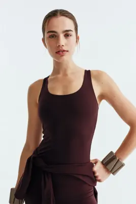 Débardeur de sport SoftMove™ - Prune chocolat — photo 2