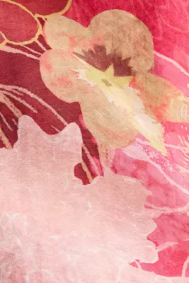 Robe trapèze avec détail à nouer - Pink/Floral — photo 4