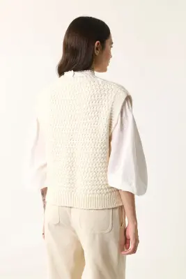 Gilet sans manches Aster Creme — photo 5