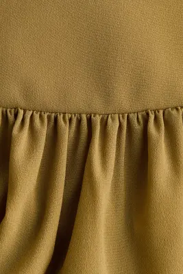 Jupe tulipe avec base à effet boule - Beige foncé — photo 4