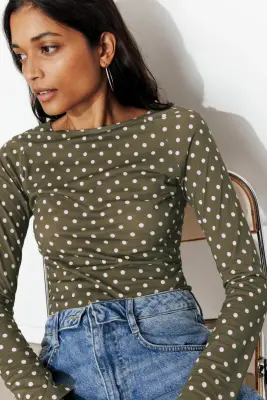 T-shirt manches longues à pois — photo 5
