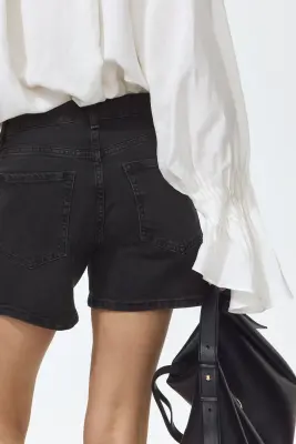 Short en denim - Noir délavé — photo 2