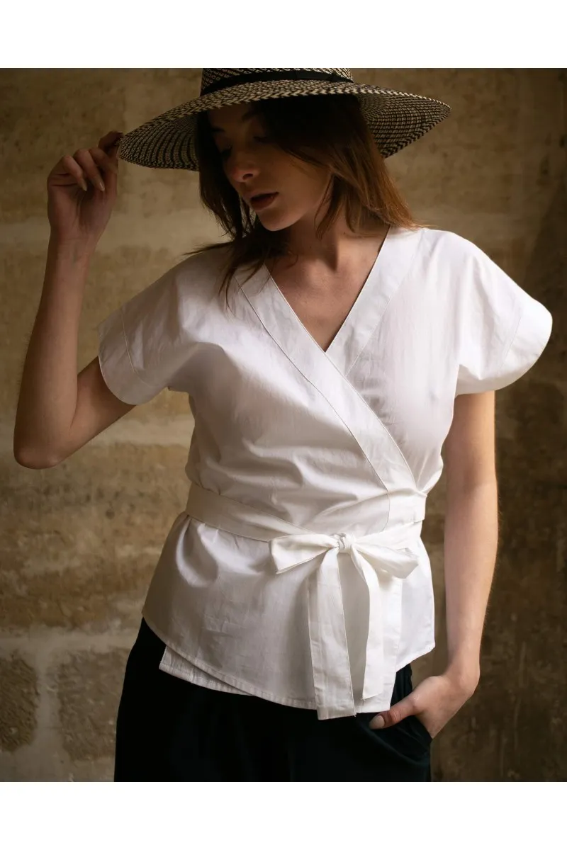 Top Kimono popeline