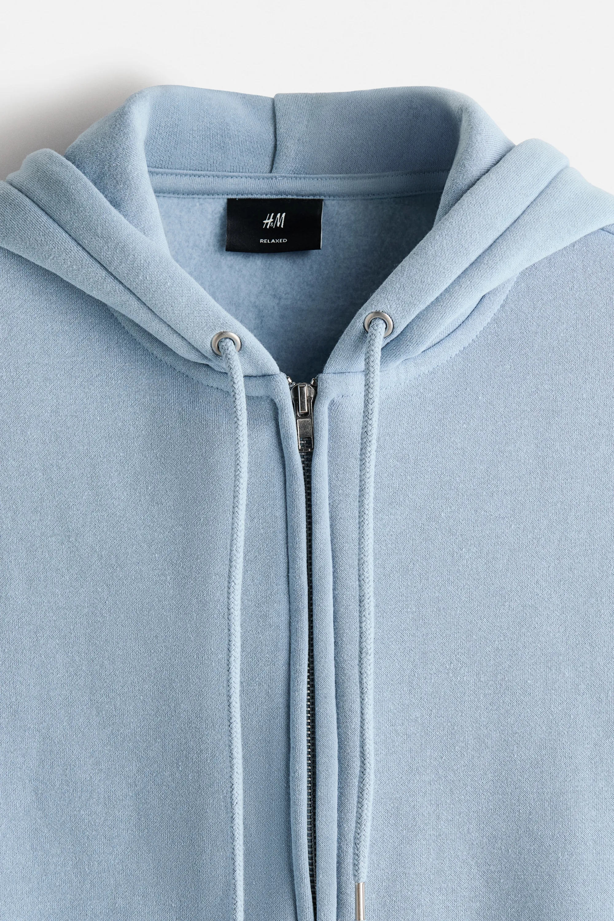 Veste à capuche zippée Loose Fit - Bleu ancien clair