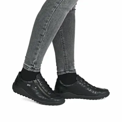 Baskets Remonte R1402-00 Noires - Lacets Grande Pointure Femme — photo 5
