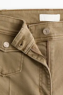 Pantalon évasé 7/8 - Vert kaki — photo 5
