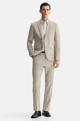 Veste Slim Fit - Beige — photo 3