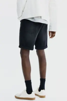 Short Slim en denim - Noir denim — photo 2