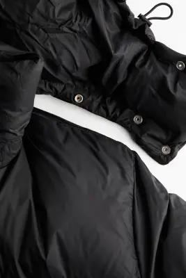 Hooded down puffer jacket - Noir — photo 5