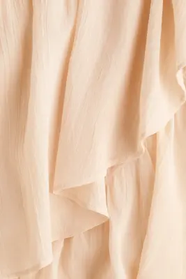 Jupe portefeuille à étages - Beige clair — photo 4