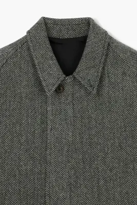 Manteau Balmacaan en laine - Chevron — photo 2
