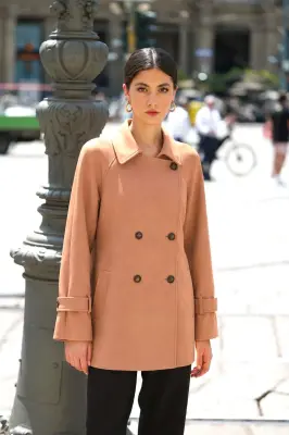 Francine Short Trench Coat - Navy — photo 2
