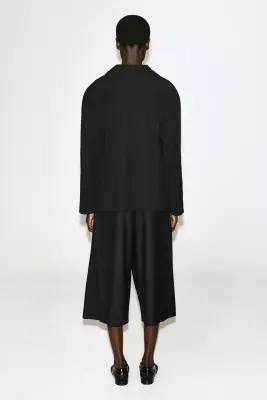 CHEMISE EN JERSEY FROISSÉ - NOIR — photo 3