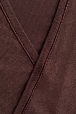 Top de sport croisé en modal - Marron chaud — photo 5