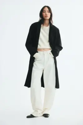 Manteau à fermeture droite - Noir — photo 3