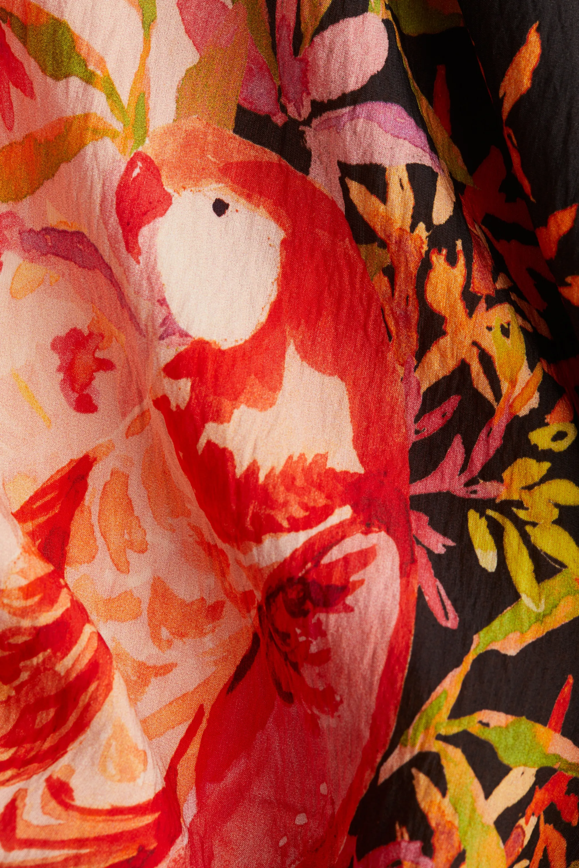 Robe caftan imprimée - Rose clair/fleuri