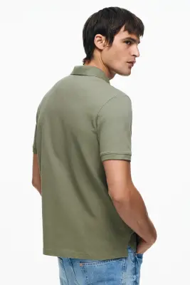 Polo Regular Fit - Vert kaki — photo 2