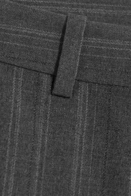 Pantalon de costume coupe ample taille basse - Gris chiné à rayures — photo 2