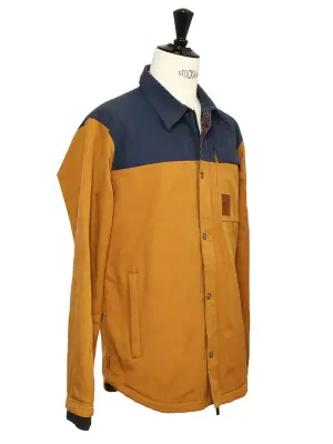 Veste blouson HUDSON imperméable marron camel et bleu marine Prix boutique $168 Taille M — photo 2