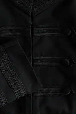 Veste à épaulettes en twill - Noir — photo 5