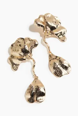 Boucles d'oreilles pendantes - Doré — photo 2