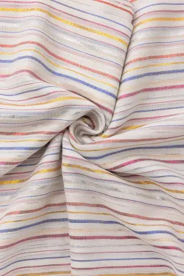 Coupon 3 m en coton lurex rayé — photo 1